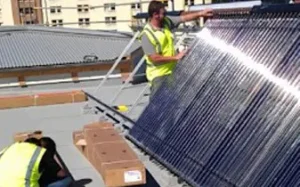 Solar water heating Wellington This is one of the largest solar water heater arrays in wellington.